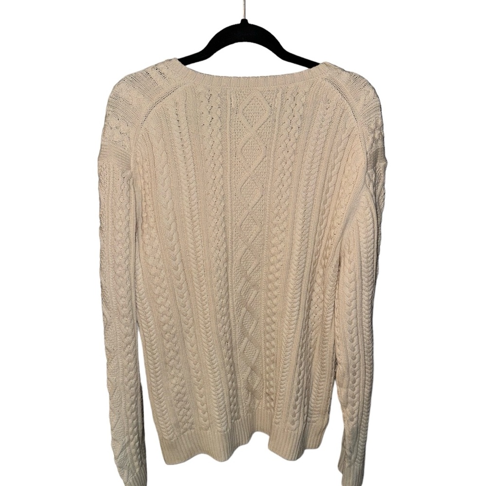 AMAZON ESSENTIALS CABLE KNIT WOMANS CREAM SWEATER XXL - Picture 2 of 7
